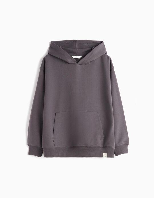 Comprar Online Sweatshirt de Felpa Capuz, Menino, Cinzento Escuro