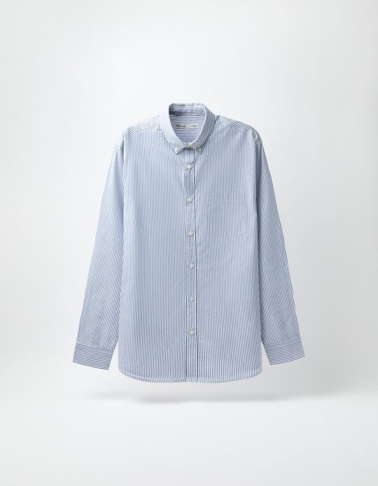 Comprar Online Camisa Riscas, Homem, Azul Escuro