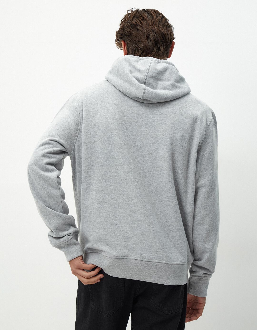 Sweatshirt de Felpa Capuz, Homem, Cinzento Claro
