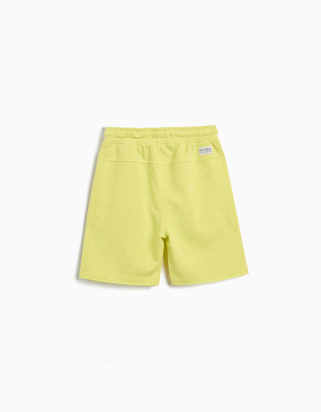 Calções de Felpa, Menino, Amarelo Claro 