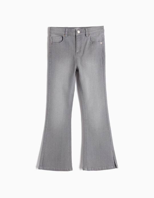 Comprar Online Calças de Ganga Flare, Menina, Cinzento Claro 