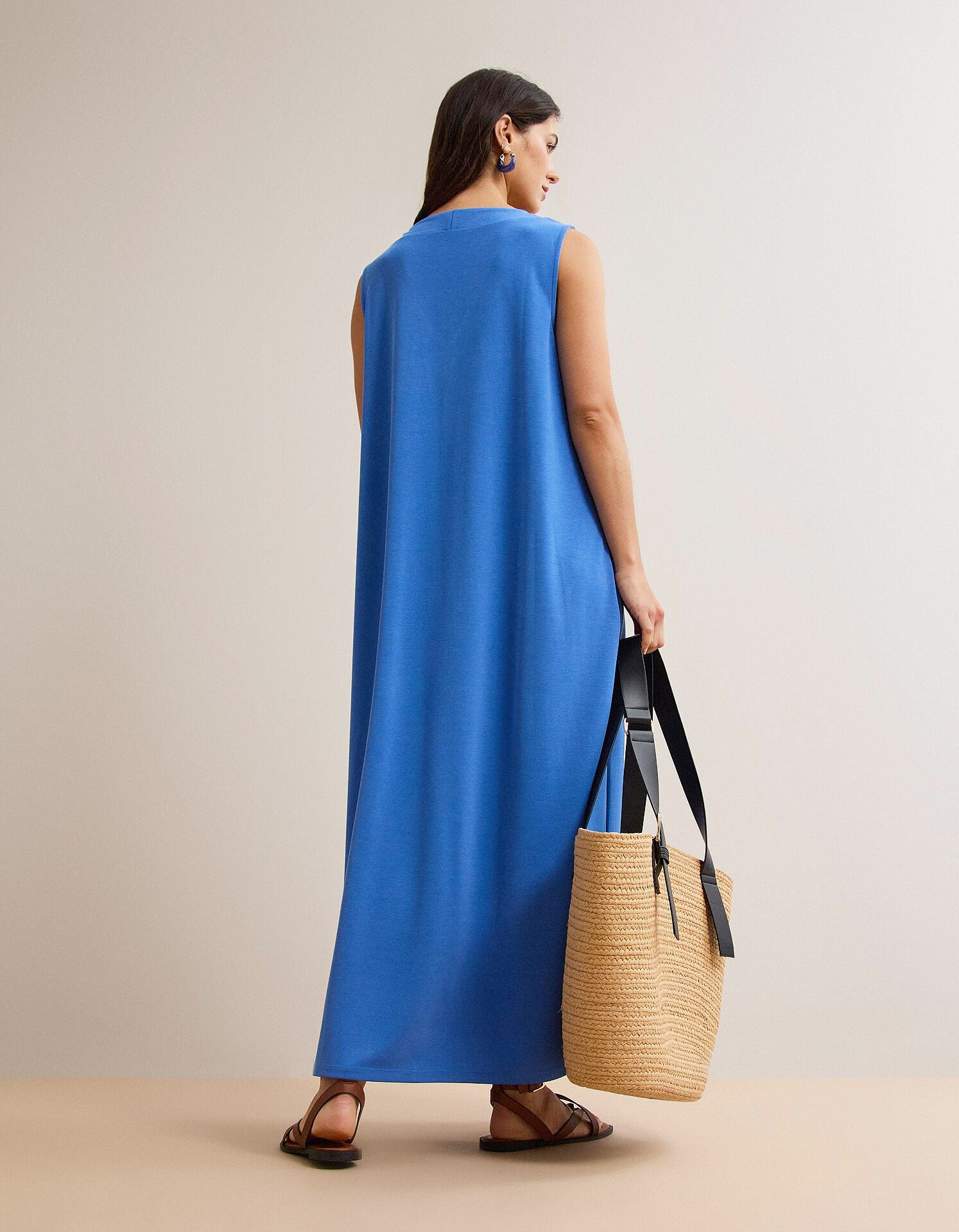 Comprar Online Vestido Comprido, Mulher, Azul 