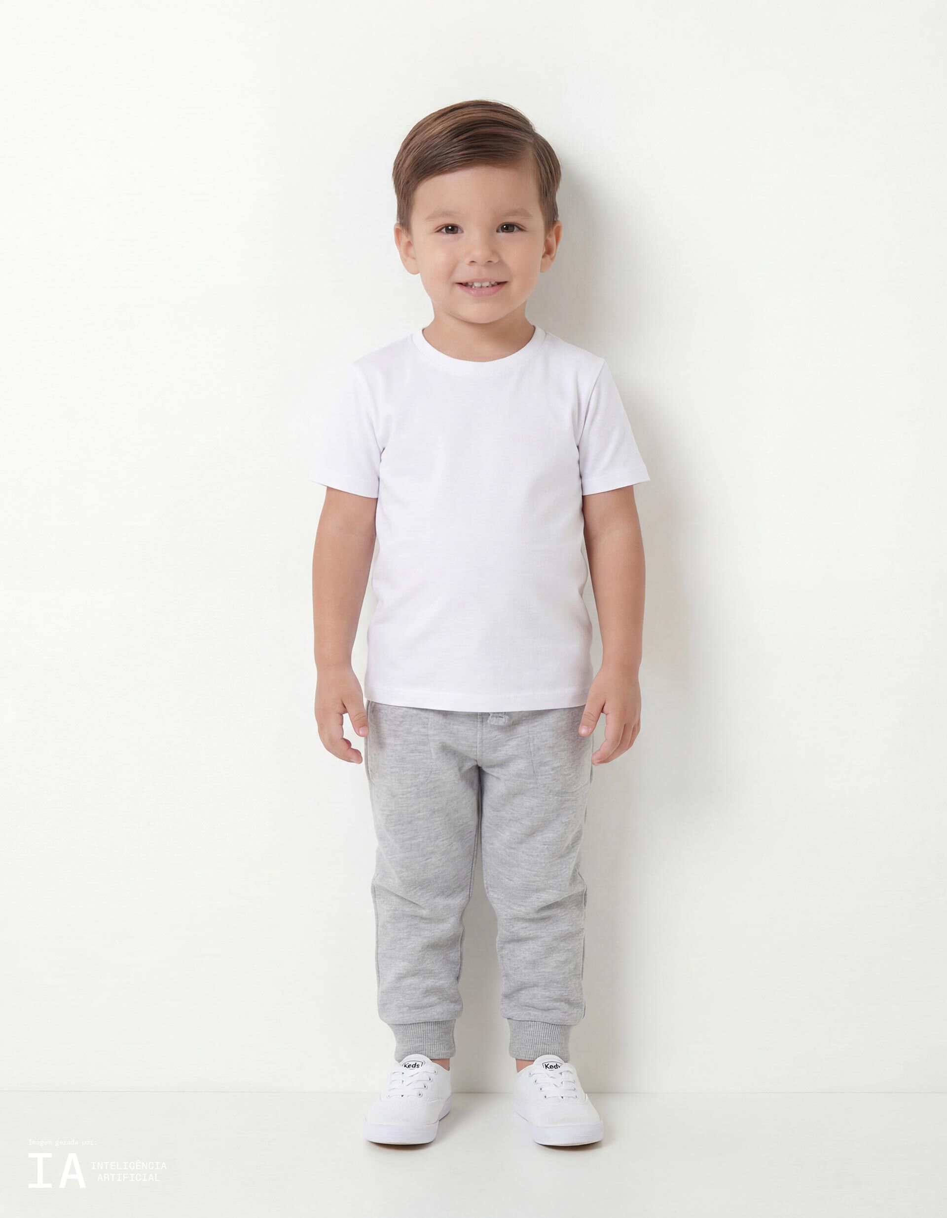 Comprar Online Cal&ccedil;as de Felpa, Menino, Cinzento Claro