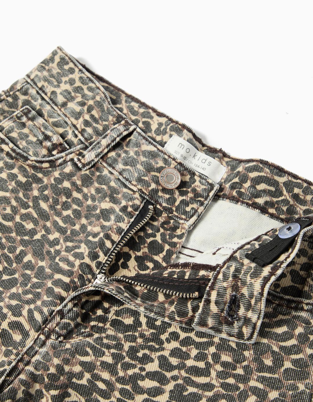 Calças Wide Leg de Animal Print, Menina, Castanho