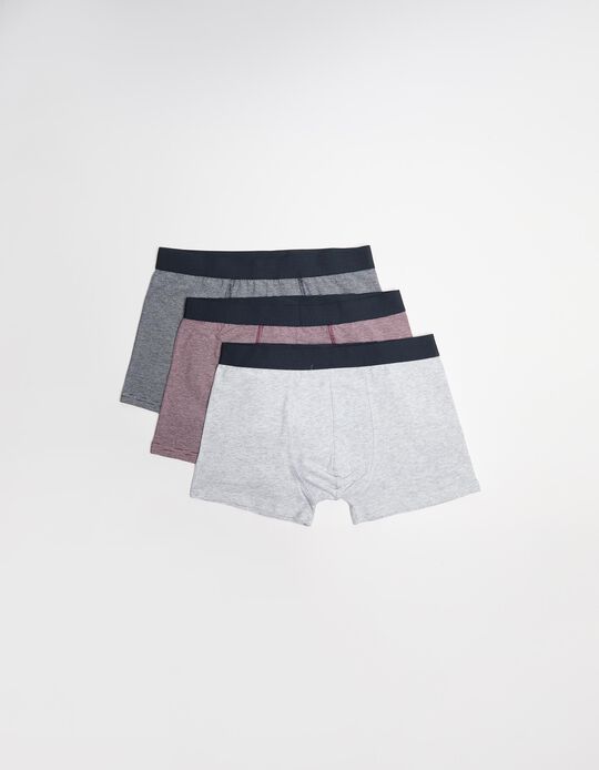 Comprar Online Pack 3 Boxers, Homem, Vermelho Escuro 