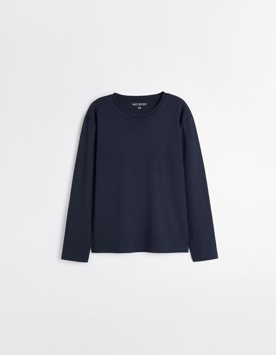 Comprar Online Camisola Interior de Manga Comprida, Homem, Azul Escuro