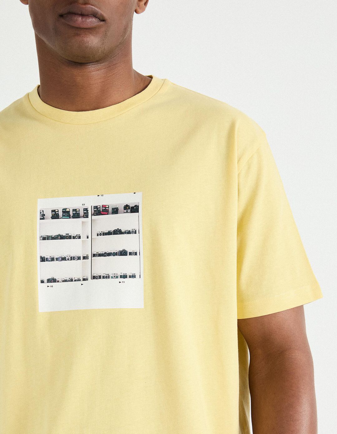 T-shirt Print, Homem, Amarelo Claro