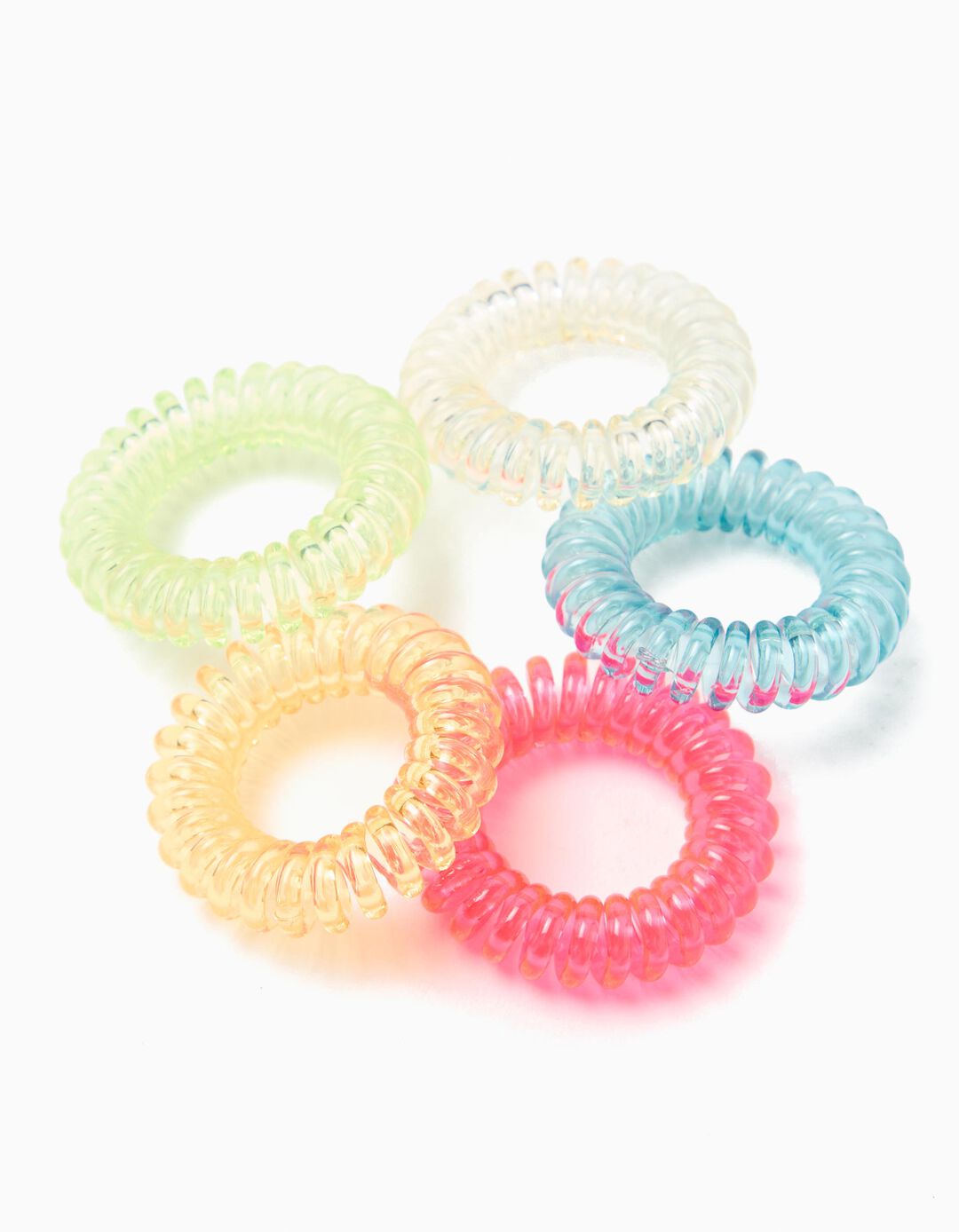 Pack 5 El&aacute;sticos de Cabelo, Menina, Multicor