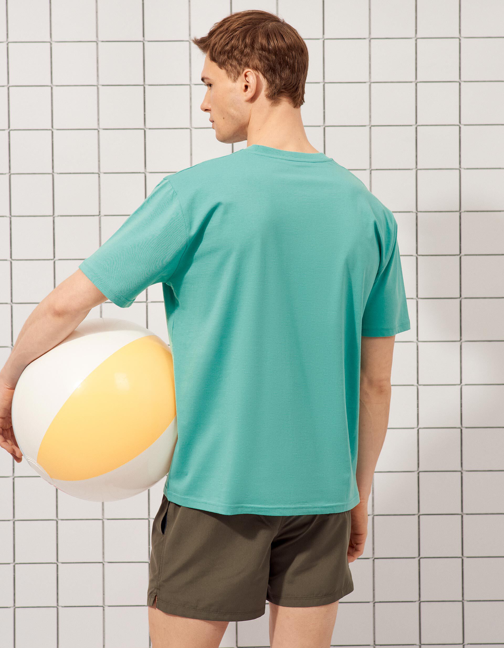 Comprar Online T-shirt Estampada, Homem, Verde Claro 