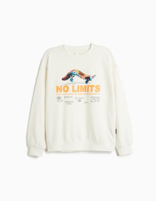 Comprar Online Sweatshirt Loose Fit, Menino, Branco