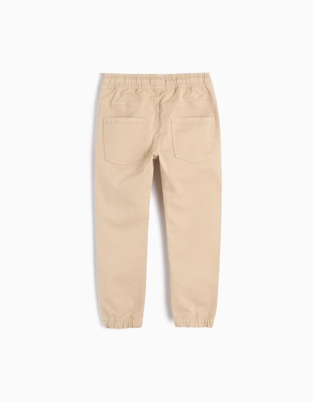 Joggers em Sarja, Menino, Bege