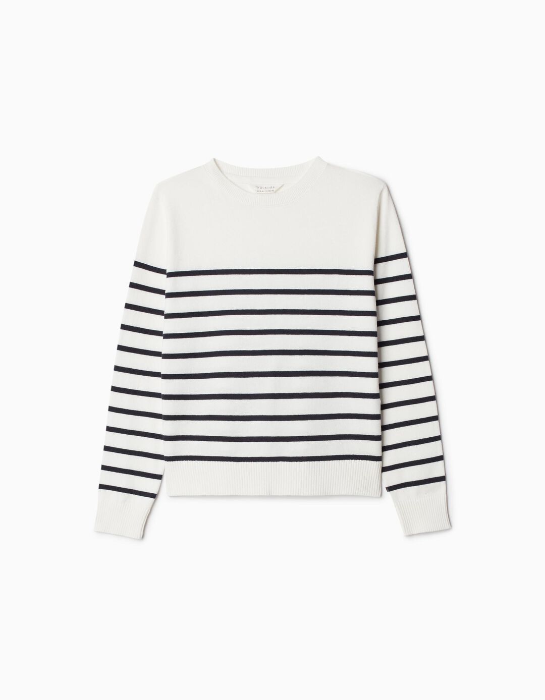Camisola de Malha Riscas, Menina, Branco