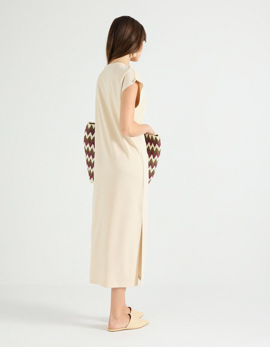 Vestido, Mulher, Bege Claro