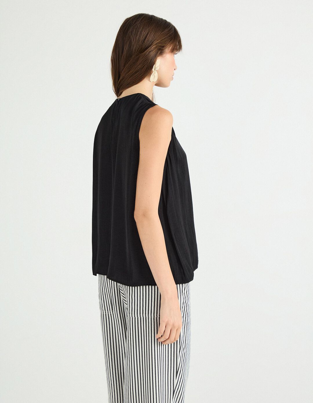 Blusa sem Mangas, Mulher, Preto