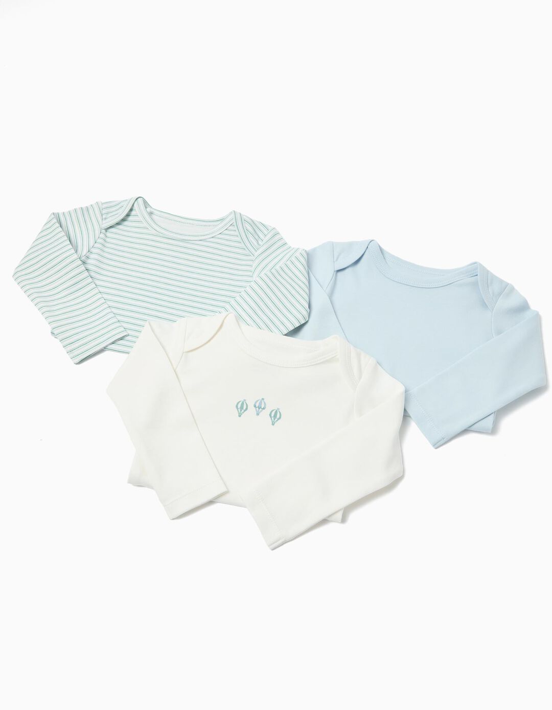 Pack 3 Bodies de Manga Comprida, Menino, Multicor
