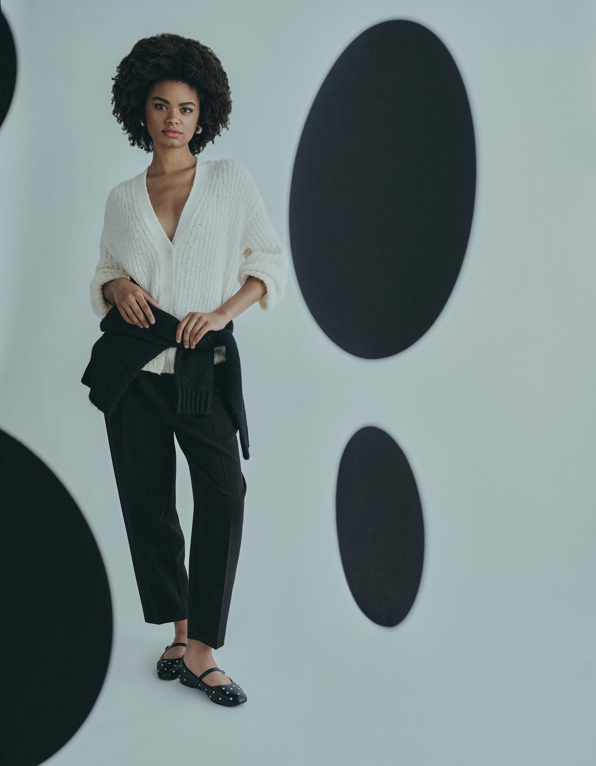 Comprar Online Casaco de Malha com L&atilde;, Mulher, Bege Claro