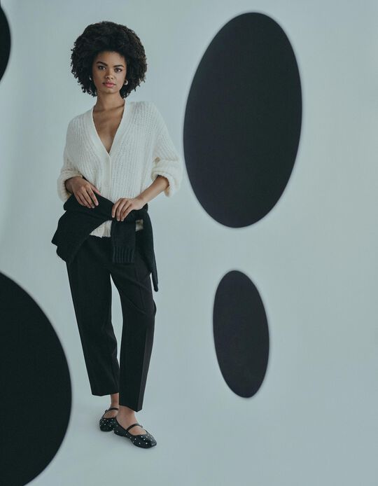 Comprar Online Casaco de Malha com L&atilde;, Mulher, Bege Claro