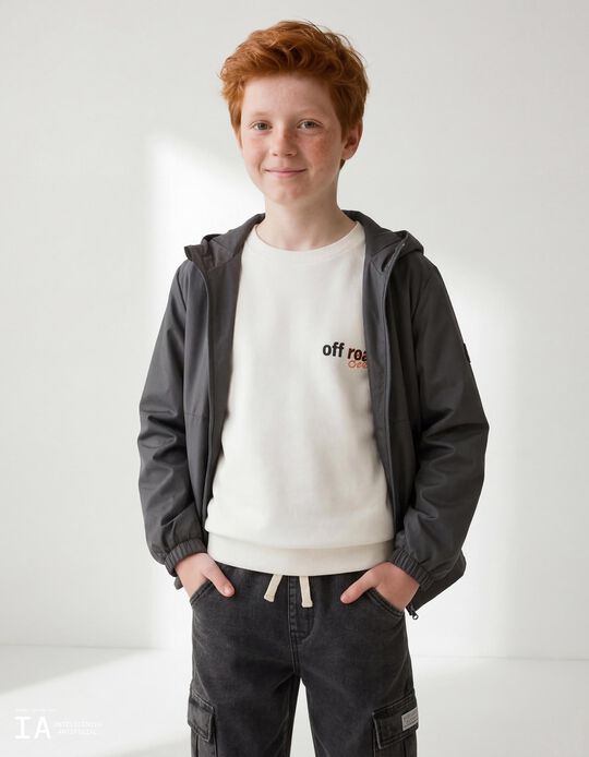 Comprar Online Parka com Capuz, Menino, Cinzento Escuro