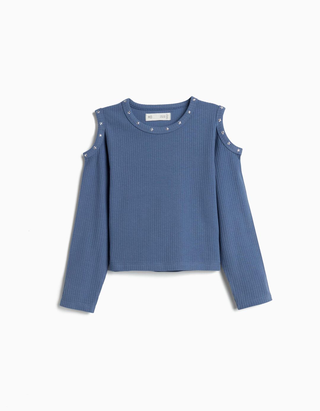 T-shirt Manga Comprida Cut Out, Menina, Azul