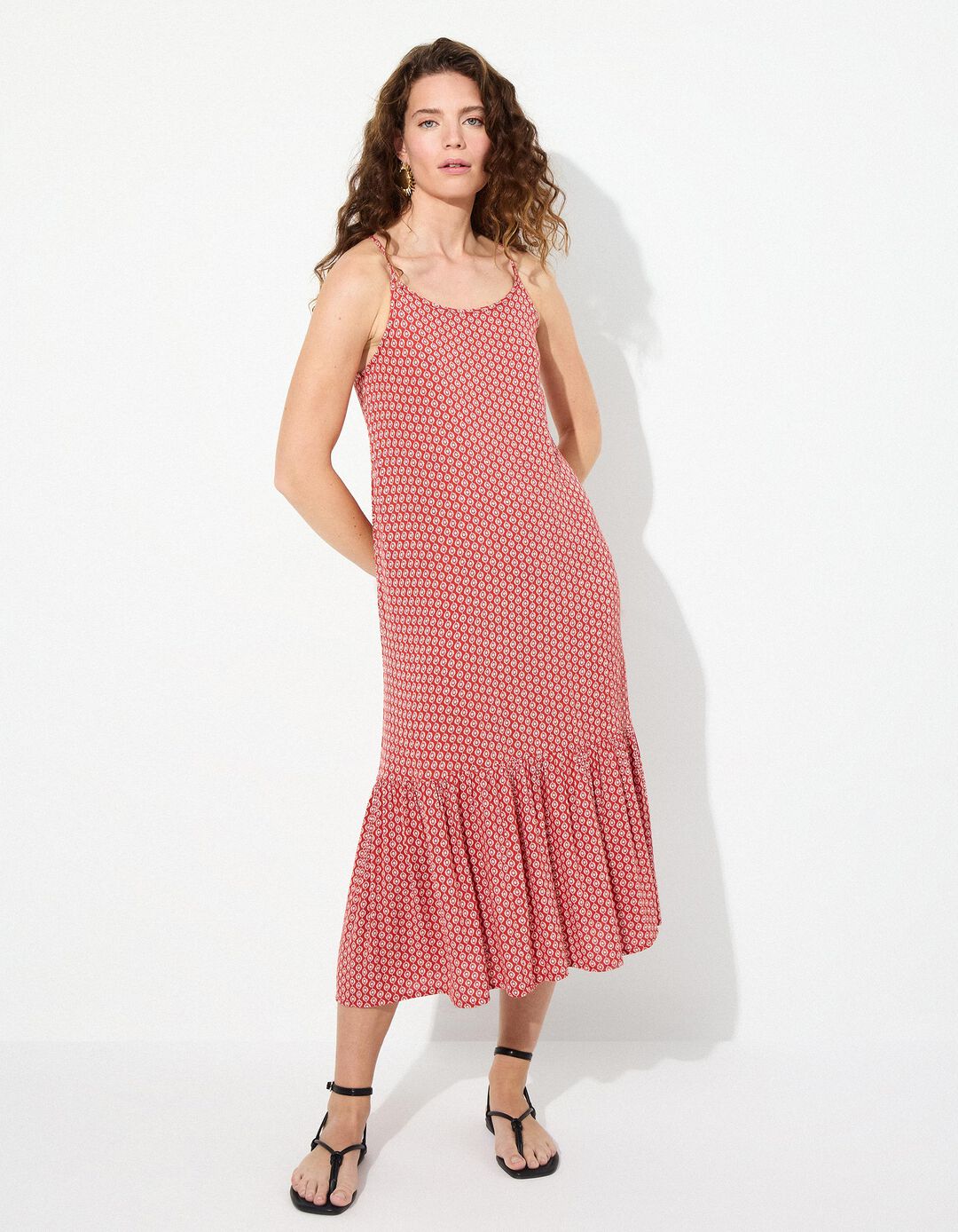 Vestido, Mulher, Vermelho Escuro 
