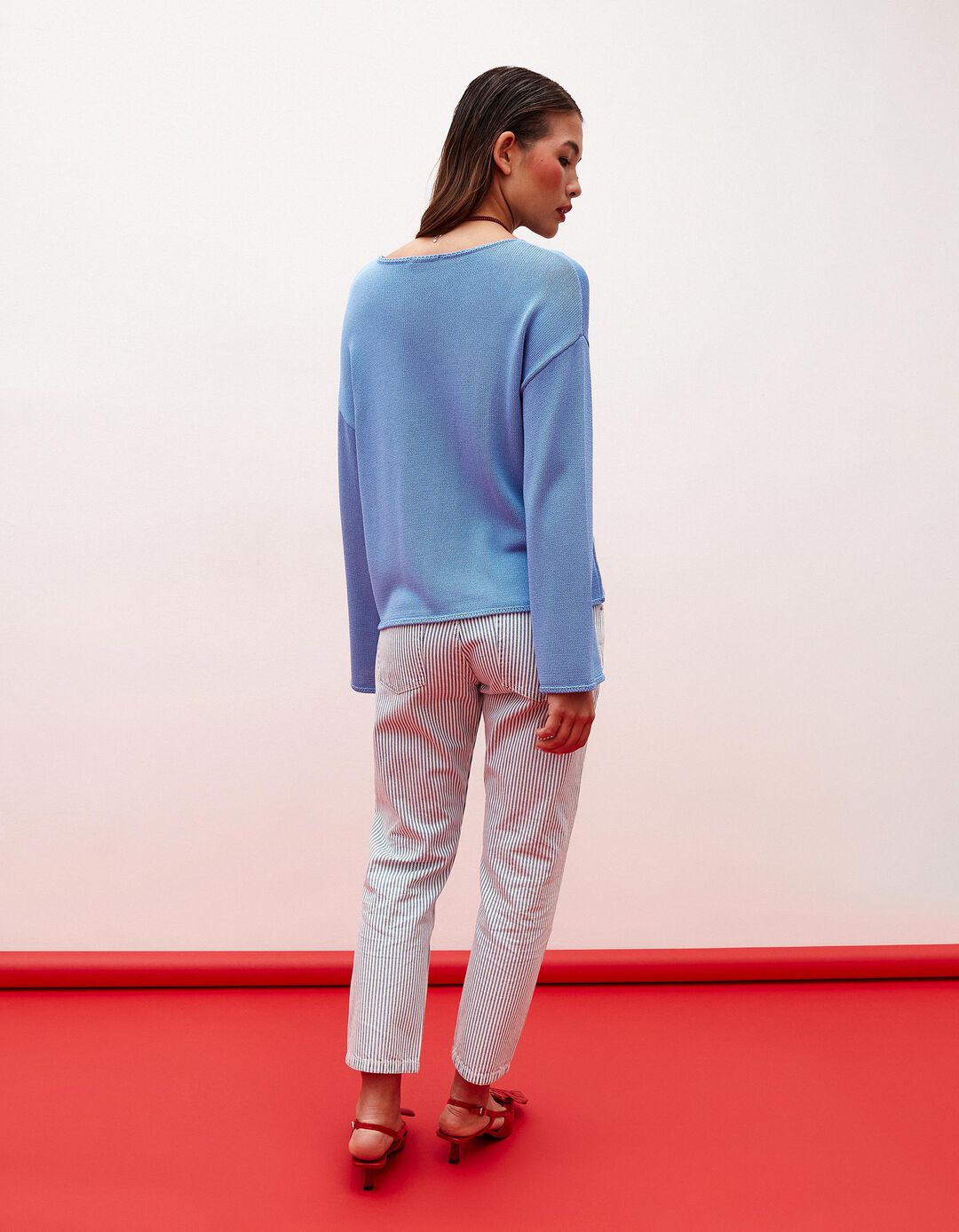 Camisola de Malha, Mulher, Azul