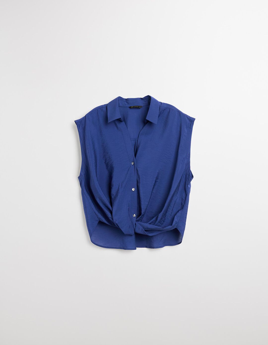 Blusa com Nó, Mulher, Azul