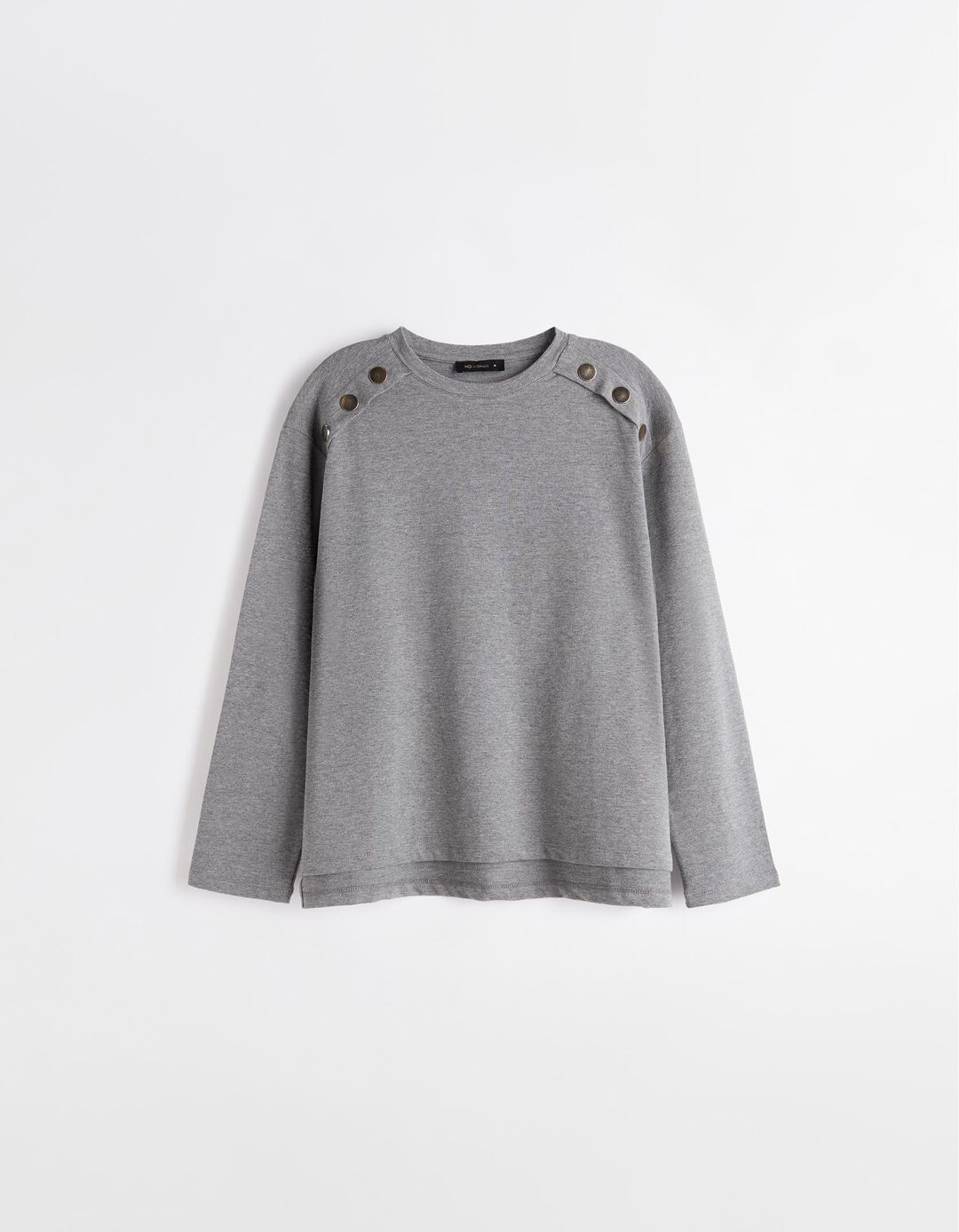 Camisola com Botões, Mulher, Cinzento