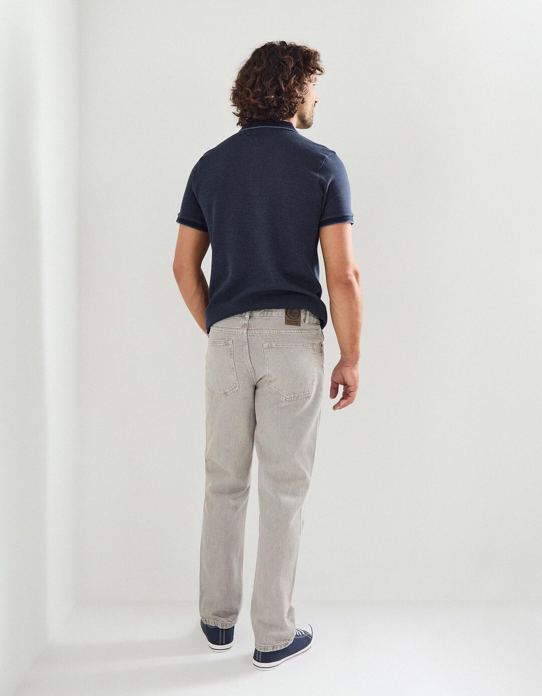 Calças 'Relaxed Fit', Homem, Cinzento