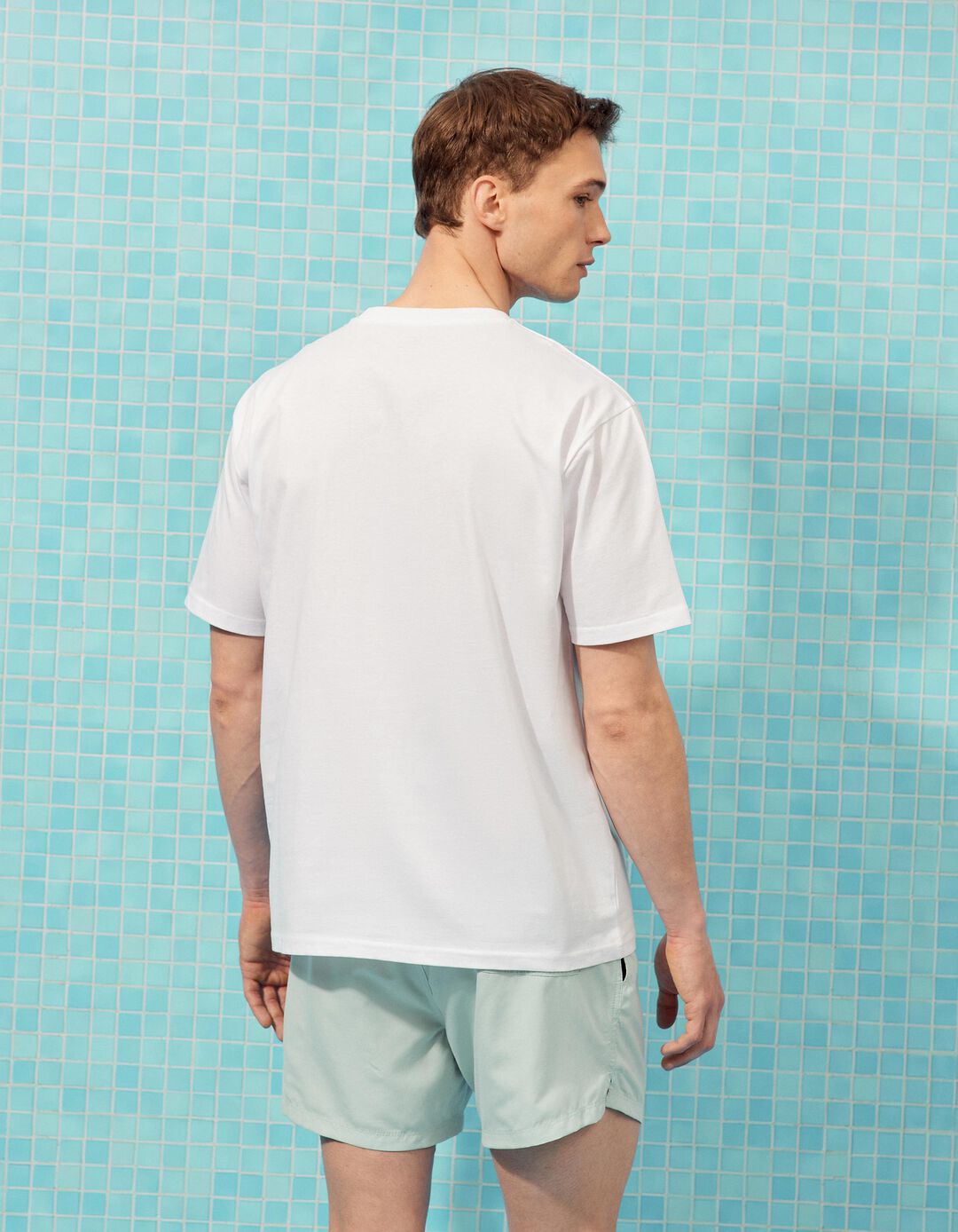 T-shirt Estampada, Homem, Branco