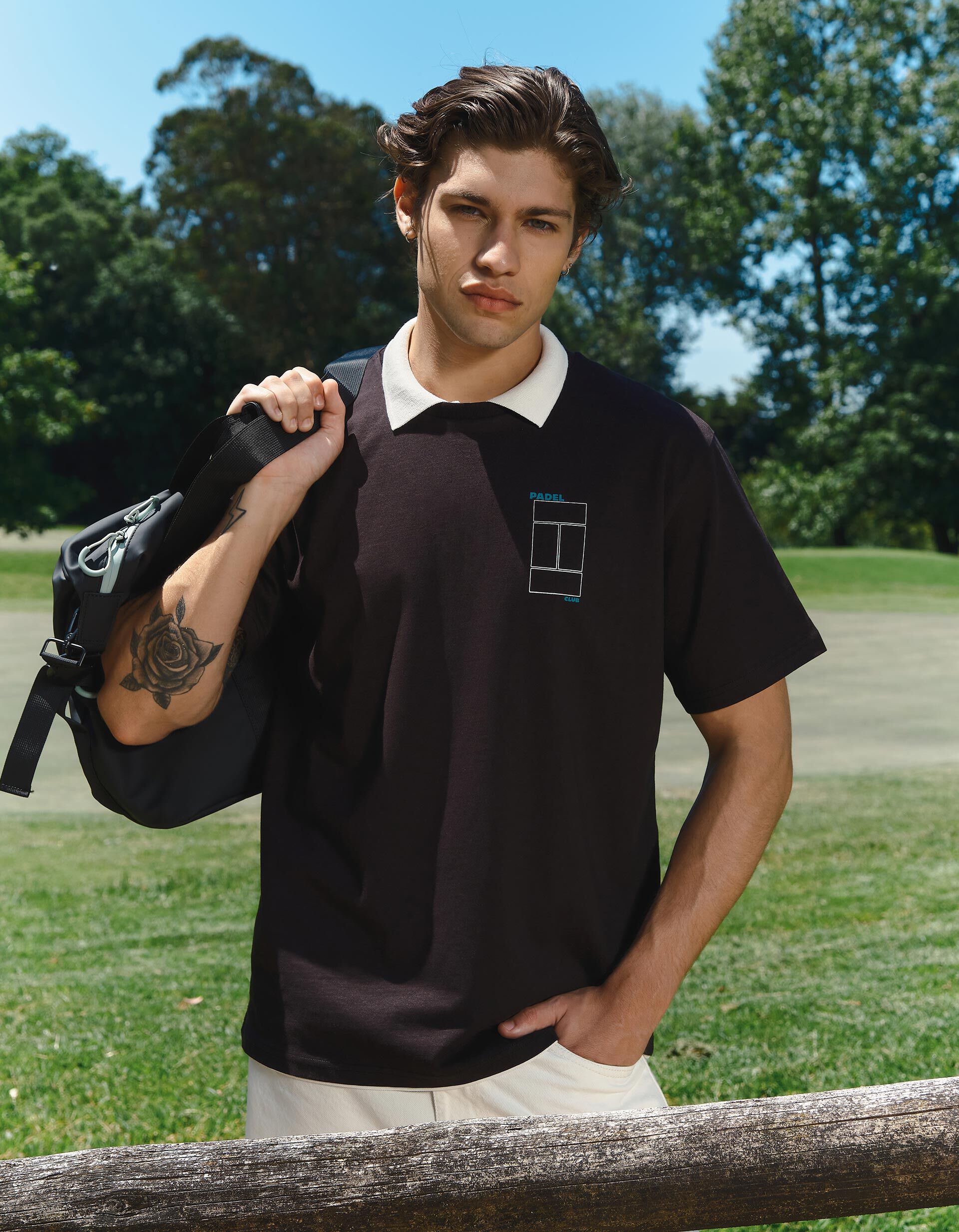Comprar Online T-shirt Jersey Estampada, Homem, Preto