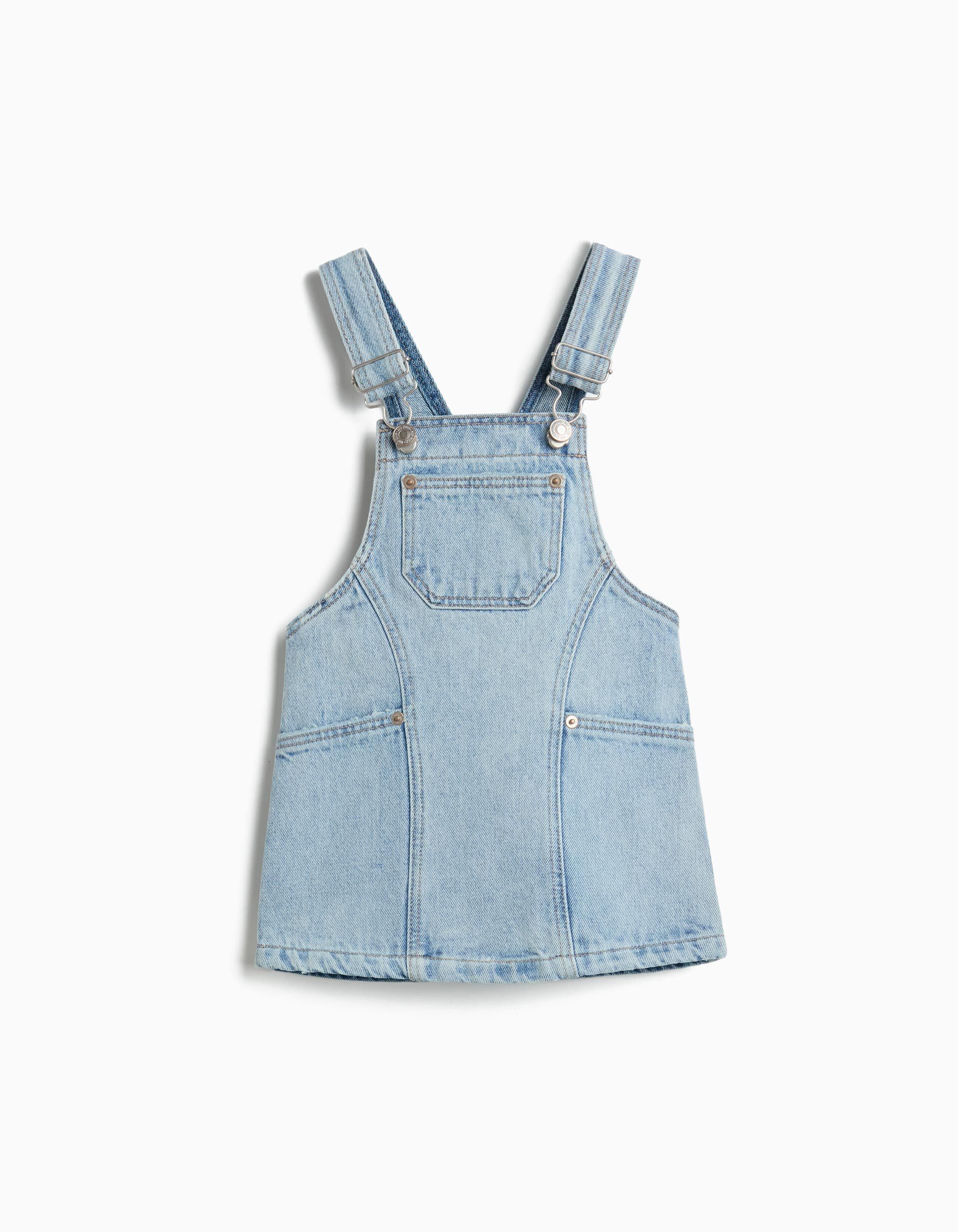 Comprar Online Saia Jardineira, Menina, Azul Claro
