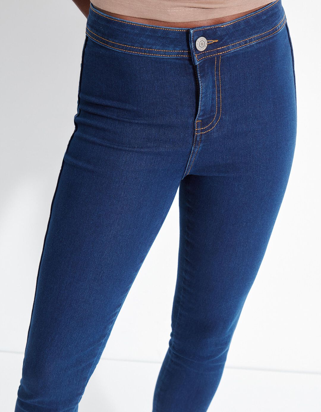 Calças Jeggings, Mulher, Azul Escuro