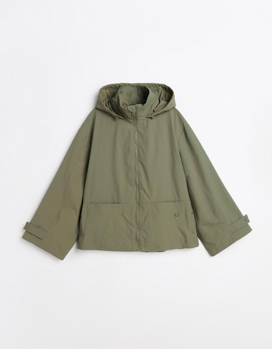 Parka Curta, Mulher, Verde Escuro