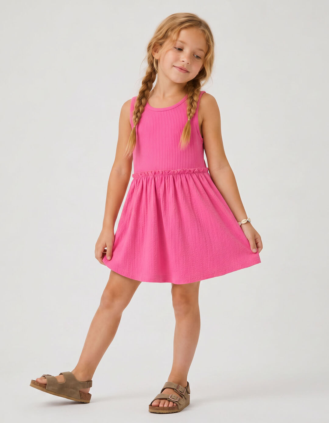 Vestido, Menina, Rosa