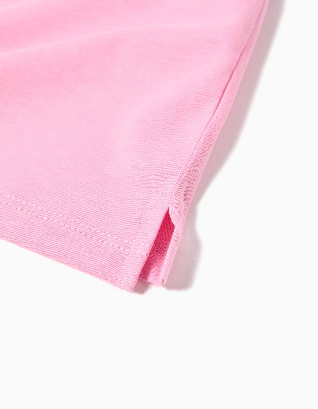 T-shirt Print, Menina, Rosa 