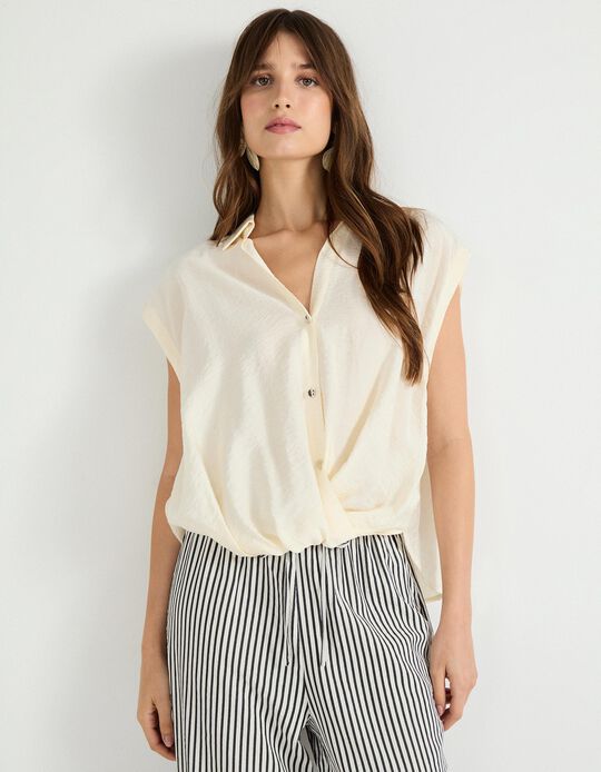 Comprar Online Blusa com Nó, Mulher, Cru
