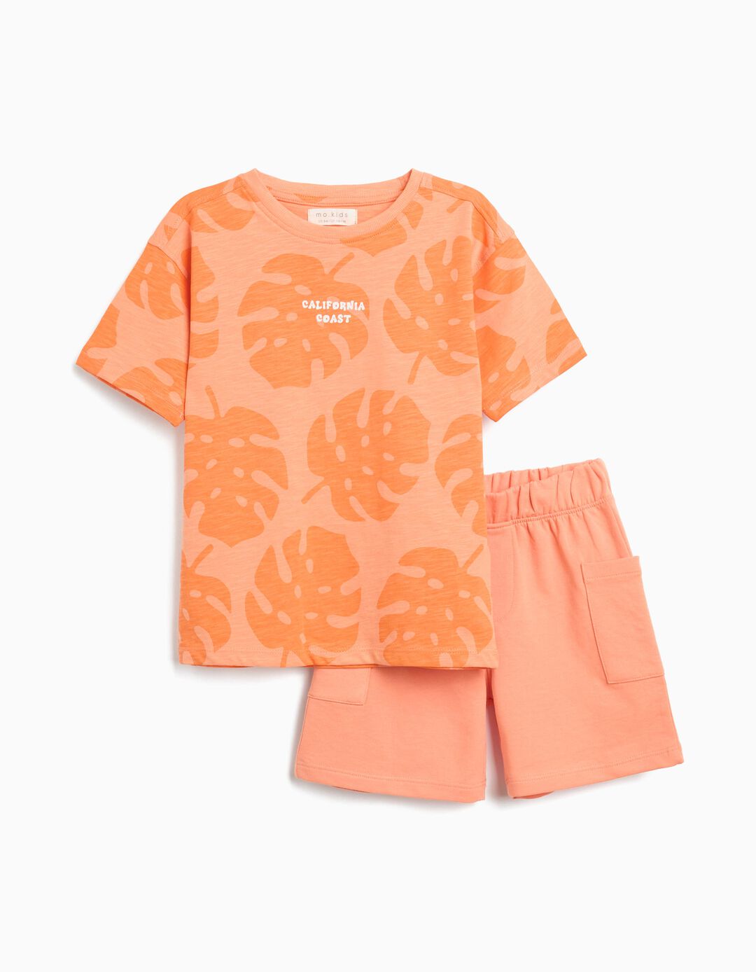 Conjunto T-shirt e Calções, Menino, Laranja