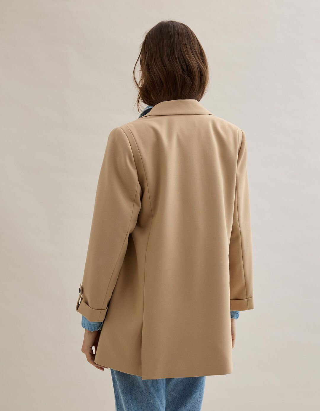 Blazer, Mulher, Bege Claro
