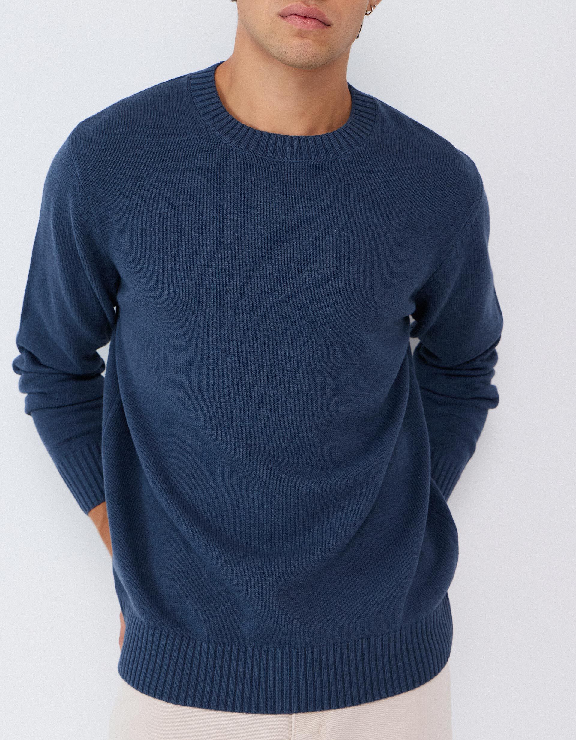 Comprar Online Camisola De Malha, Homem, Azul