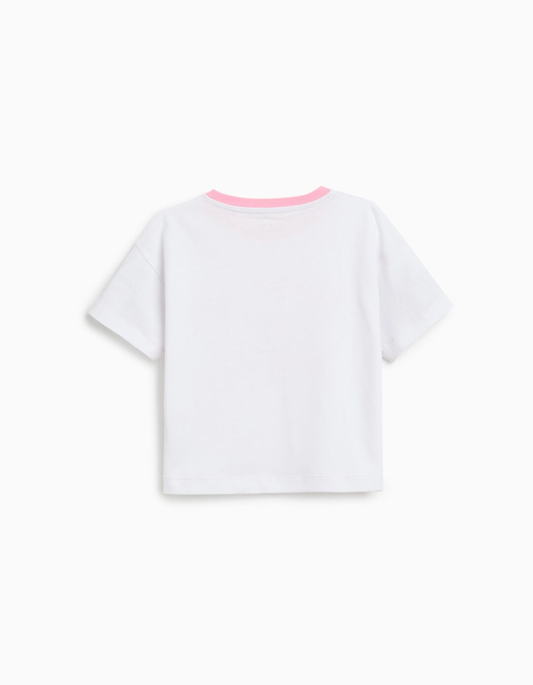 T-shirt Print, Menina, Rosa 