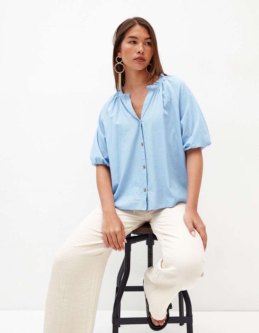 Blusa, Mulher, Azul