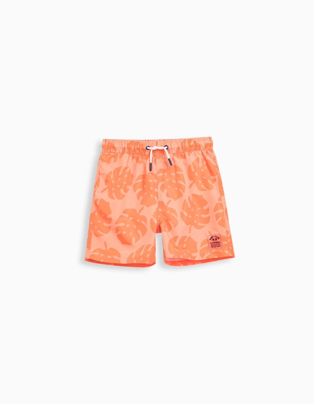 Calções de Banho Estampados, Menino, Laranja Claro 