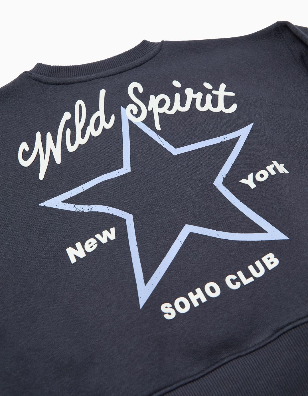 Sweatshirt de Felpa, Menina, Azul Escuro