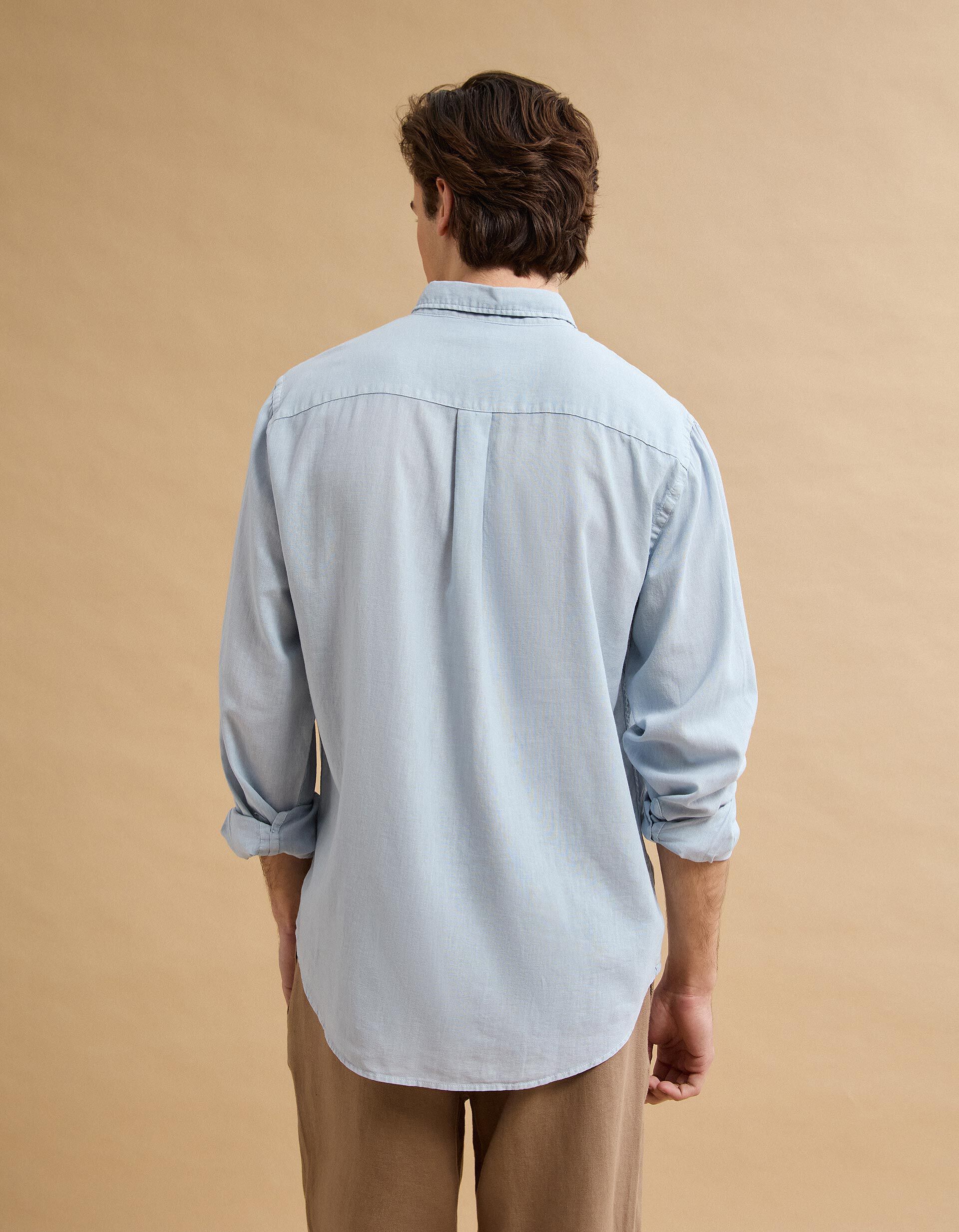 Comprar Online Camisa com Linho, Homem, Azul Claro