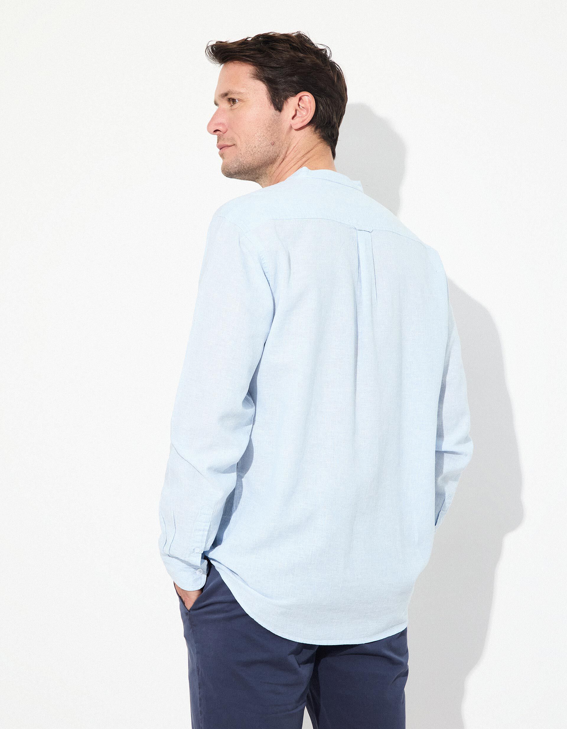 Comprar Online Camisa com Linho, Homem, Azul Claro