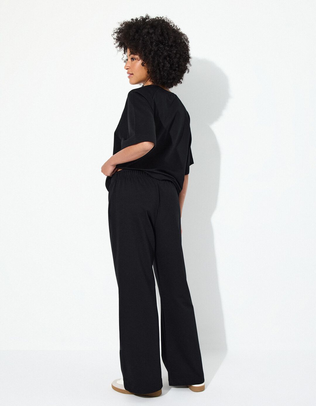 Joggers Wide Leg, Mulher, Preto
