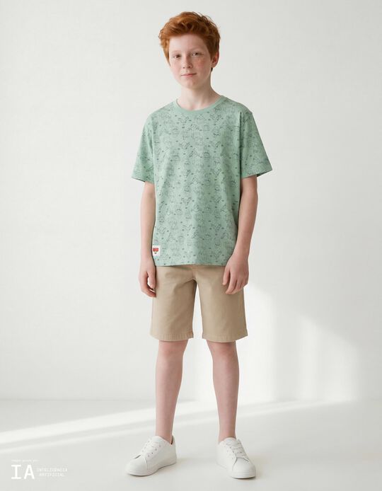 Comprar Online T-shirt 'Brawl Stars', Menino, Verde Claro