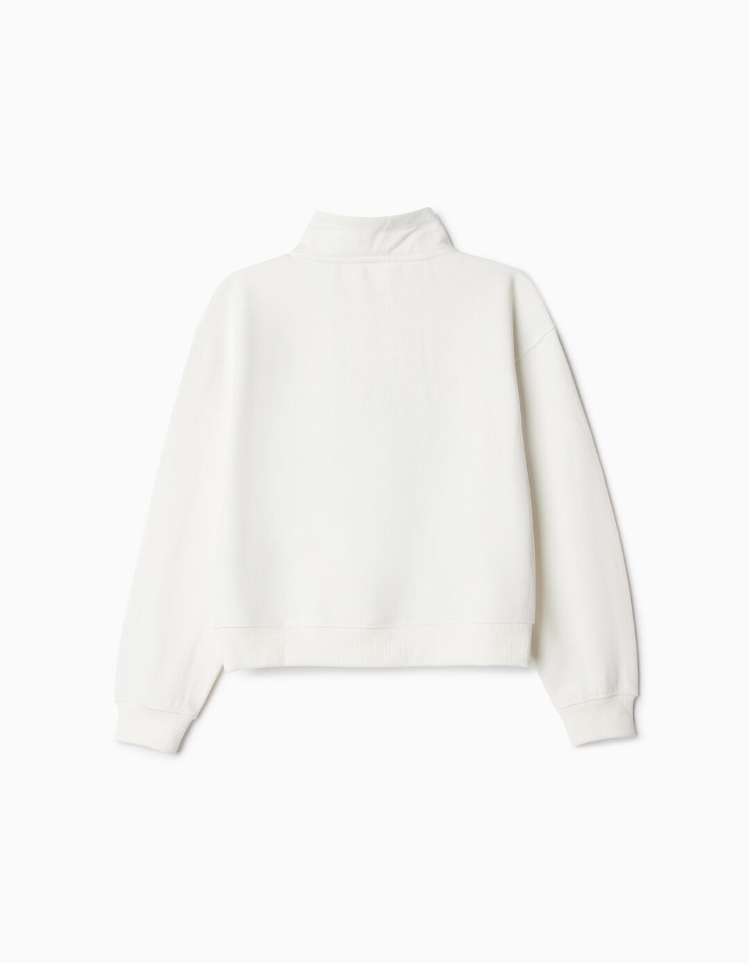 Sweatshirt Fecho de Correr, Menina, Branco