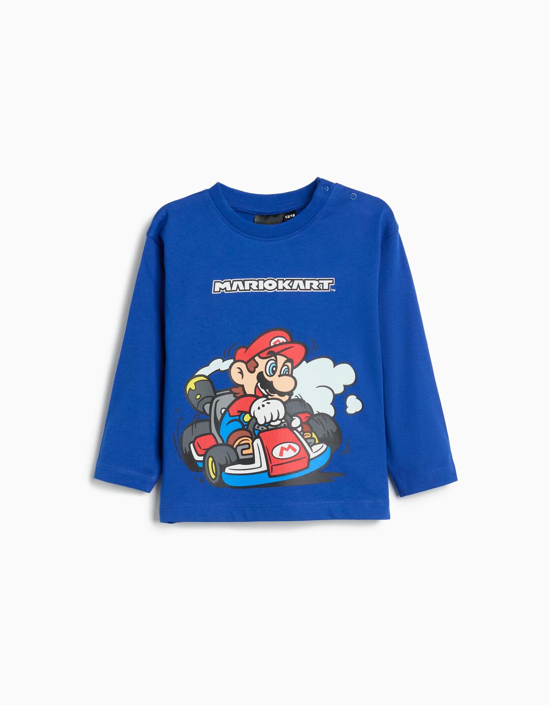 T-shirt de Manga Comprida 'Super Mario', Menino, Azul