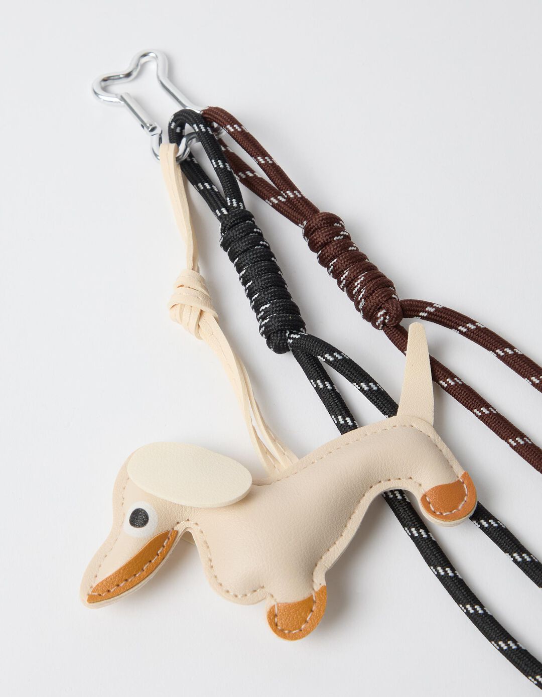 Porta-Chaves Charm C&atilde;o, Bege